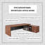 Bureau de direction moderne en L brun de 102,36 po-130207808