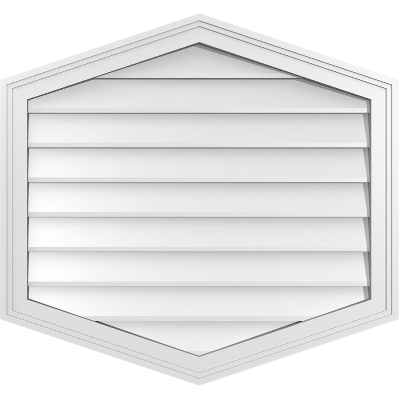 Ventilé vertical à pignon vertical 4/12 po, H 28 po x l 30 po x P 1,5 po
