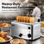 Grille-pain commercial - grille-pain professionnel 6 tranches, acier inoxydable, 1800 W