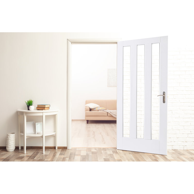Grannia Shaker Glass Internal Door, 198.1cm H x 83.8cm W x 3.5cm D
