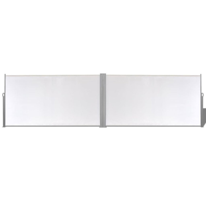 Symple Stuff 6cm W Retractable Side Awning, Cream, 1.6m H x 6m W x 1.6m D