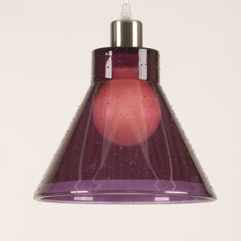 Glass Bell Pendant Shade, Amethyst