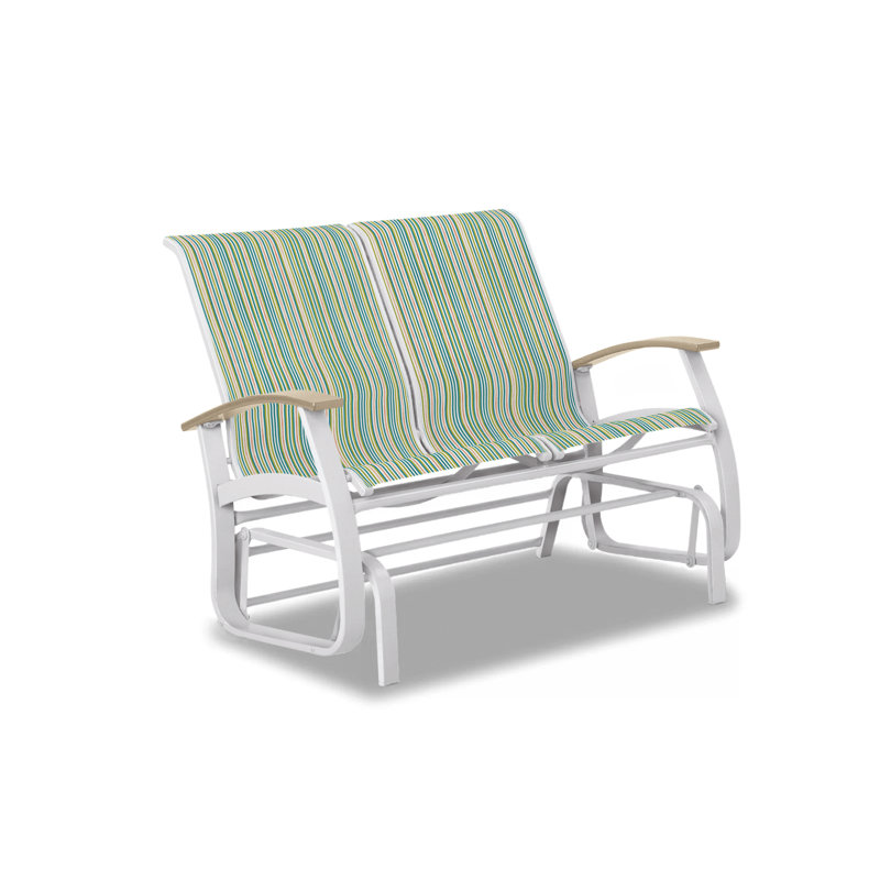 Belle Isle Outdoor Glider, Skip, Desert P60, Gloss White