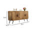 Meuble télé Wea, 63 po, 4 portes d'armoire, stratifié brun chêne