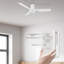 Ventilateur de plafond encastré de 112 cm (44 po) sans éclairage, ventilateur de plafond intérieur sans lumière, ventilateur de plafond discret avec télécommande, moteur CC ultra-silencieux-1815821023