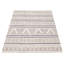 Tapis gris / bleu marine / ivoire en laine fabriqué à la main à motif marocain rectangulaire de 5 pi 1 po x 7 pi 5 po Aljourr