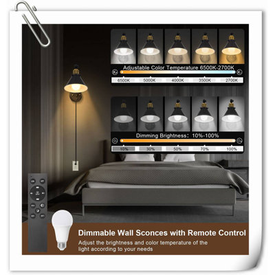Swayder Brass LED Plug-in Swing Arm Sconce