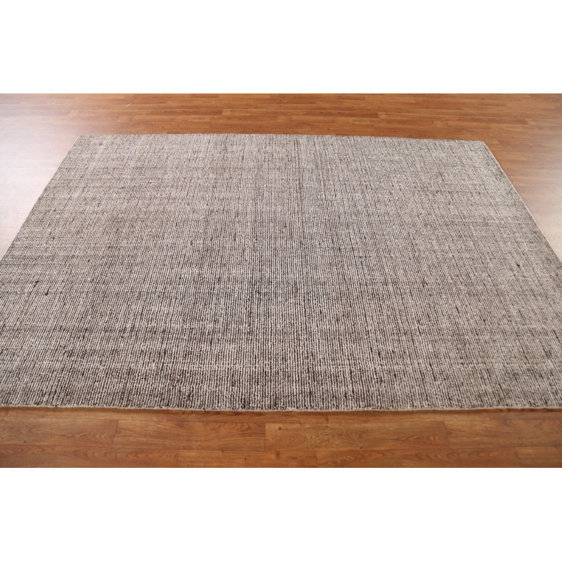 Tapis rayé Gabbeh noué à la main 5 x 8