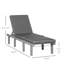 Fauteuil inclinable gris avec dossier et coussin de 4 coussins pour chaise longue d'extérieur