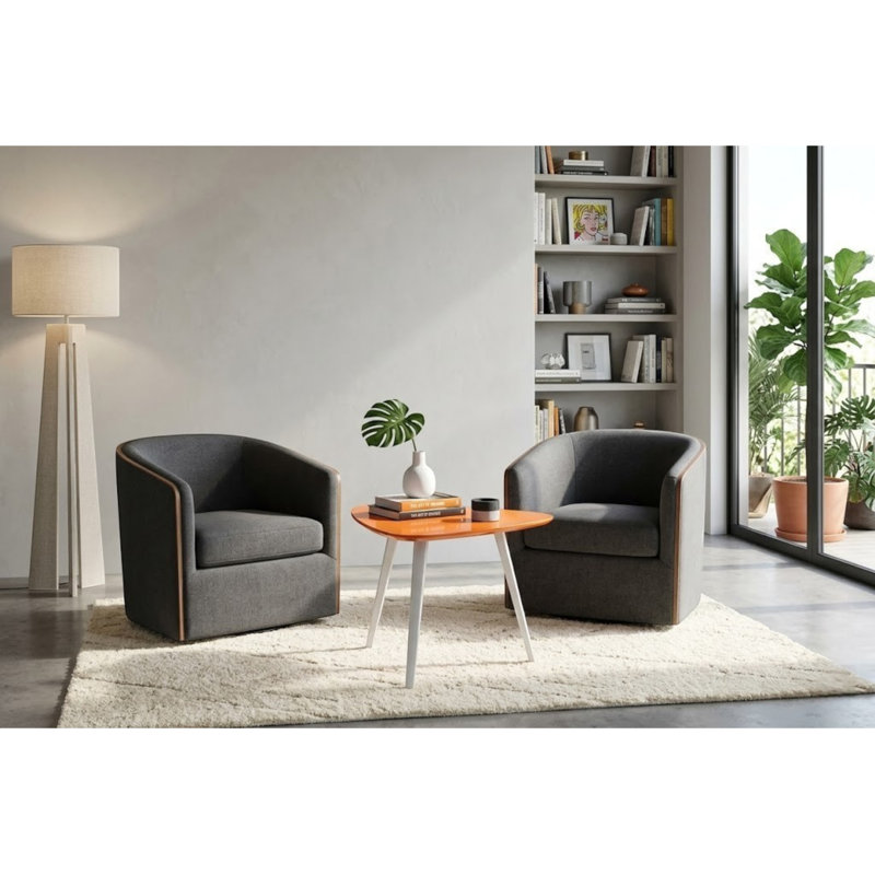    Table de bout à 3 pieds Pangea Home Hal, Orange