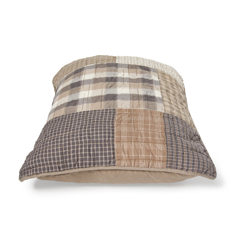 Plaid Patchwork Cotton Standard/Queen Pillow Sham