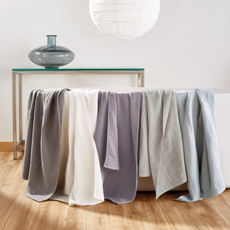Essuie-mains 100% coton gaufré, Blanc