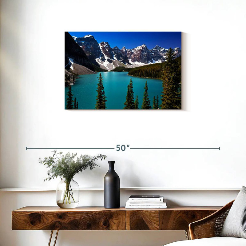 Alvord Moraine Lake Mountain Scene, 20" H x 30" W