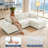 103" Modular Sectional Cloud Sofa - Boneless Couch with Deep Seat, Non Slip Base, Folding Sofa Sectional Couches for Living Room, Cozy Modular Couch with L-Shape Chaise, No Assembly Required, Black-1674766670-1674766664