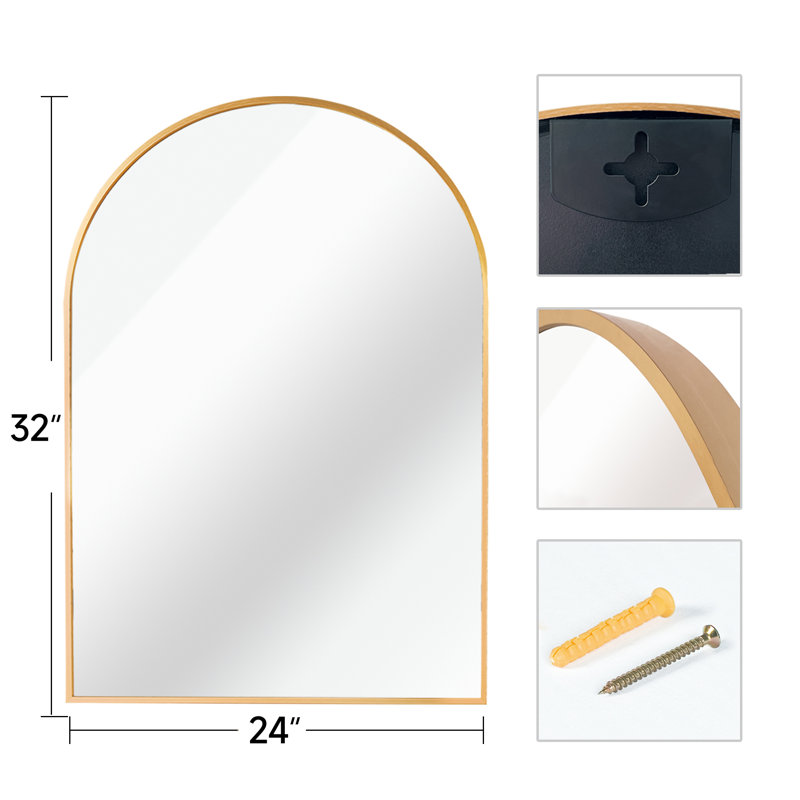 Miroir plat Sarno, Or