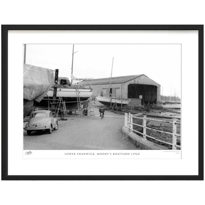 Lower Swanwick, Moody's Boatyard C1960 by Francis Frith - Single Picture Frame Print, 40cm H x 50cm W x 2.3cm D