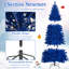 Arbre de Noël artificiel 7 pi avec 340 lumières DEL bleues et 3 modes d'éclairage