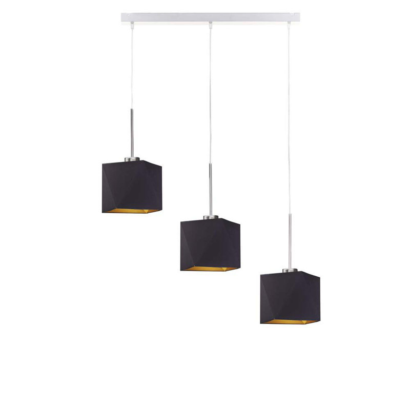 Hershel 3 - Light Kitchen Island Pendant, Black