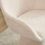 Fauteuil d'appoint pivotant à 180 °, fauteuil tonneau en velours beige
