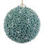 Ornement boule de Noël perlée vert scintillant 4 po