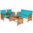 Chalia Acacia 8 - Person Patio Conversation Set with Cushions-735128242