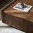 High-End Square Walnut Coffee Table with Hidden Storage and Metal Base, Pre-Assembled