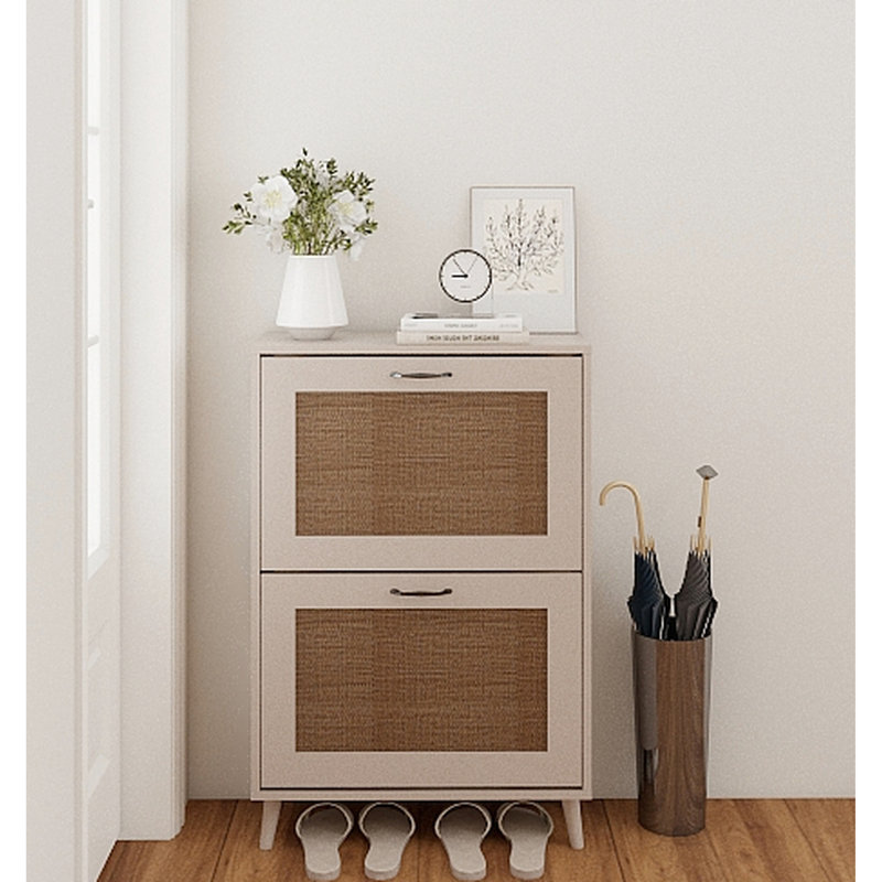 Entryway 2 Shoe Storage Organizer - Stable Build, Holds 12 Pairs, Quick And Easy Access, Antique Grey Engineered Wood, 23.8 In Depth Spacious Rack For Up To 36.18 Height