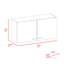 Armoire murale, deux tablettes, porte double