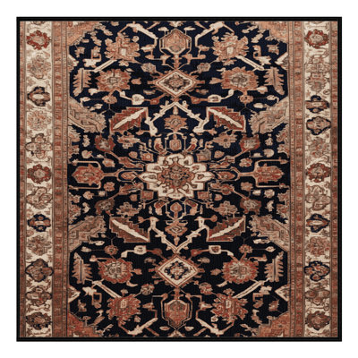 Tapis brun lavable à la machine