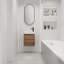 Petit meuble-lavabo flottant de 18 pouces avec lavabo simple, convenant à une petite salle de bain