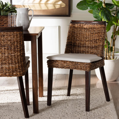 Danilla Bali & Pari Abbas Bohemian Seagrass And Dark Brown Wood Dining Chair