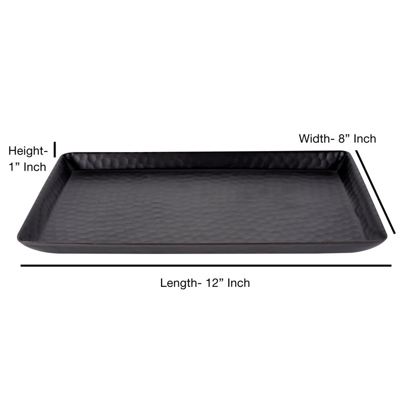 Metal Tray, 1" H x 12" W x 8" D