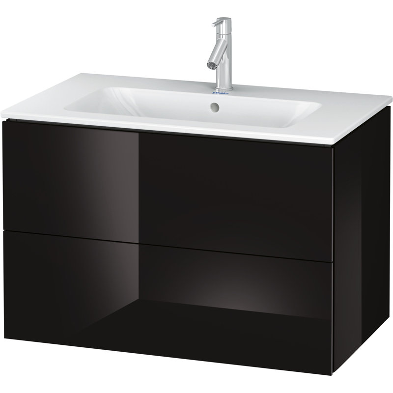 Base de meuble-lavabo simple 32,25 po mural seulement, Noir