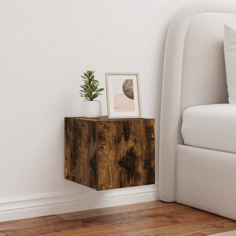 Burvin TV Stand for TVs up to 24", Smoked Oak