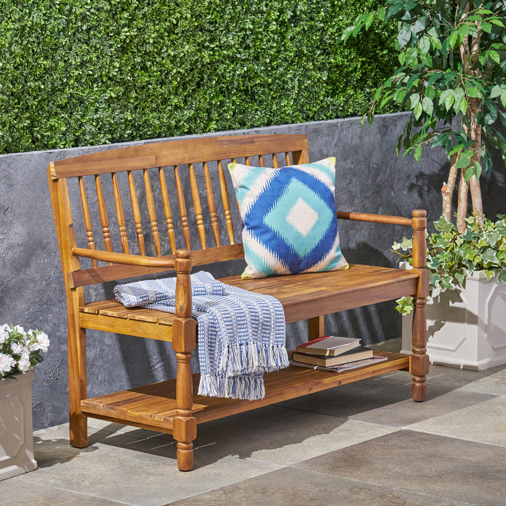 Maidste Outdoor Solid Wood Garden Bench Charlton Home® 