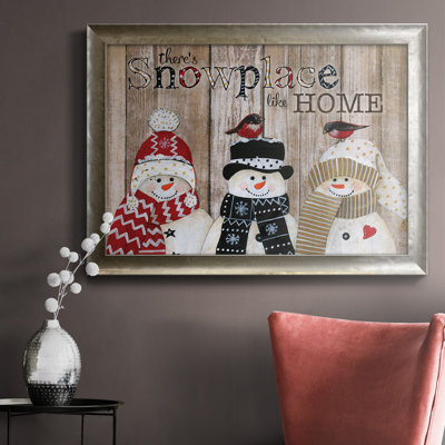 Toile encadrée de qualité supérieure «Snowplace Like Home» - prête à être accrochée