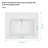 24"x19.7" White Rectangular Single Vanity Top with 1 Faucet Hole and Overflow(Sink Only)