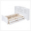 Lit plateforme simple en bois avec armoire verticale tout-en-un et 4 tiroirs de chaque côté pour le rangement et l'efficacité de l'espace-862416227