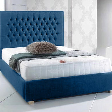 Upholstered Bed, Teal, Kingsize (5')