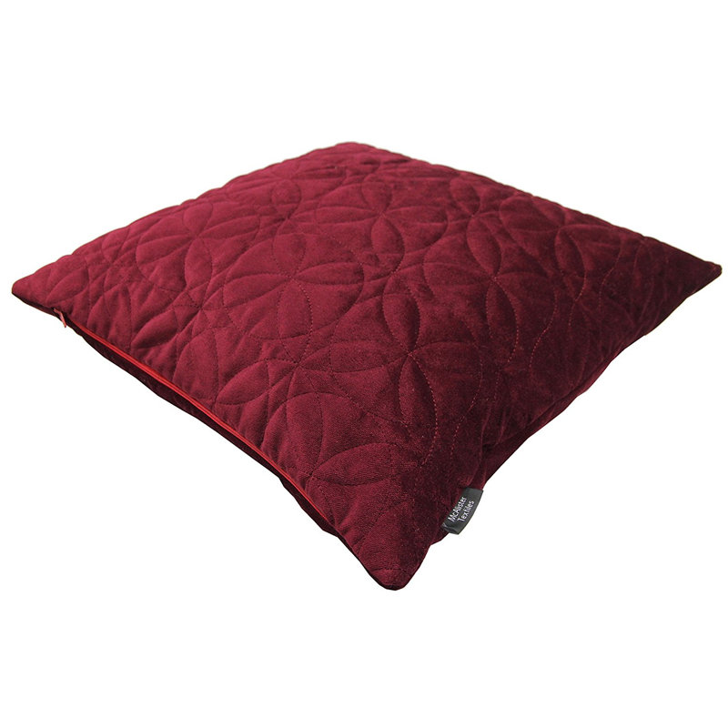 Huebert Square Throw Pillow Cover, Cushion Cover, Wine Red, 60 x 60cm