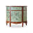 Nut-brown Green Solid + Manufactured Wood Half-circle Console Table