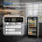 5.7 Cu.Ft Commercial Upright Beverage Display Refrigerator In Black With Glass Door