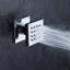 Système de douche à jets de massage thermostatique Juno, robinet de douche à jet de pluie, finition chromée
