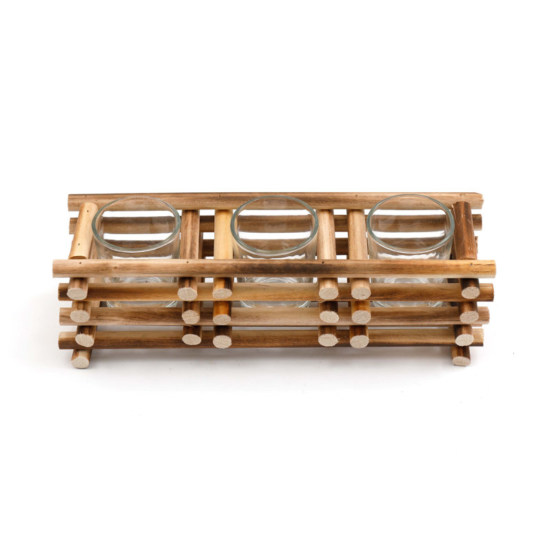 Wood Tabletop Tealight Holder