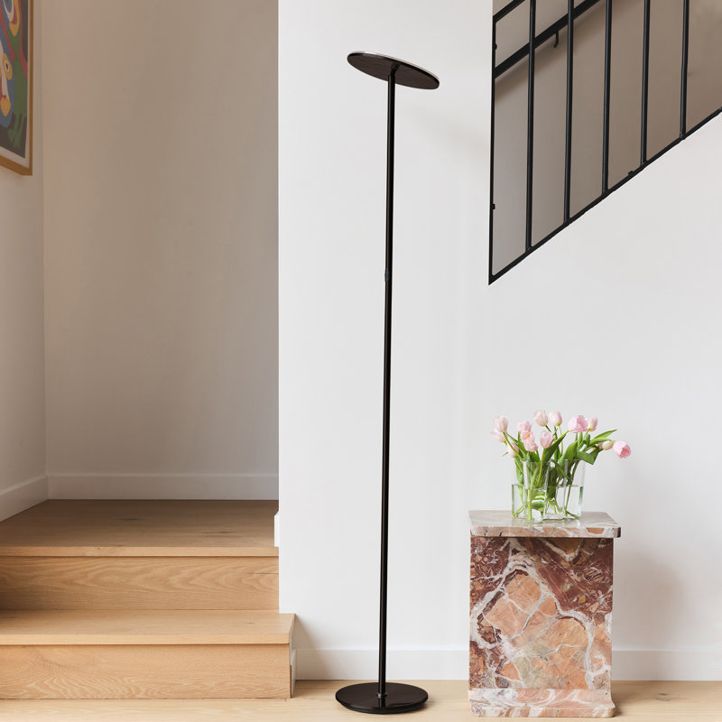 Sky Industrial 63 in. Dimmable LED Floor Lamp with Adjustable Head, Bronze