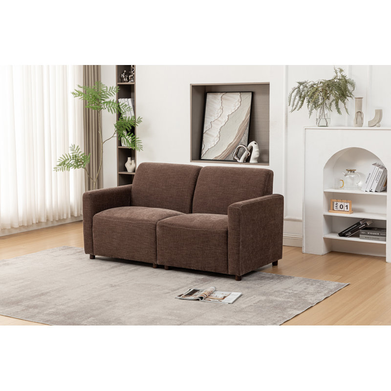 Canapé modulaire 2 pièces Duvall - brun écorce