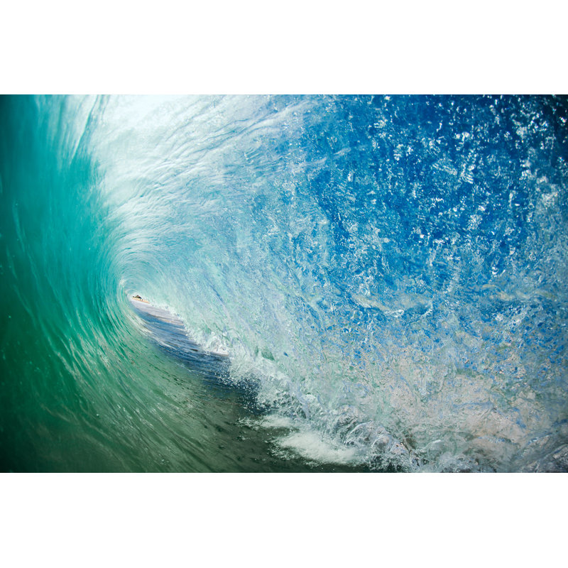 Aqua Wave by Dan Hayward - Wrapped Canvas Print, 61cm H x 91cm W x 3.8cm D