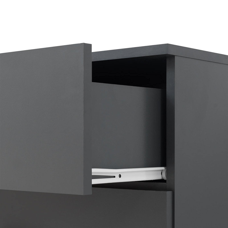 Alanood 60cm W 3 - Drawer Chest of Drawers, Dark Grey