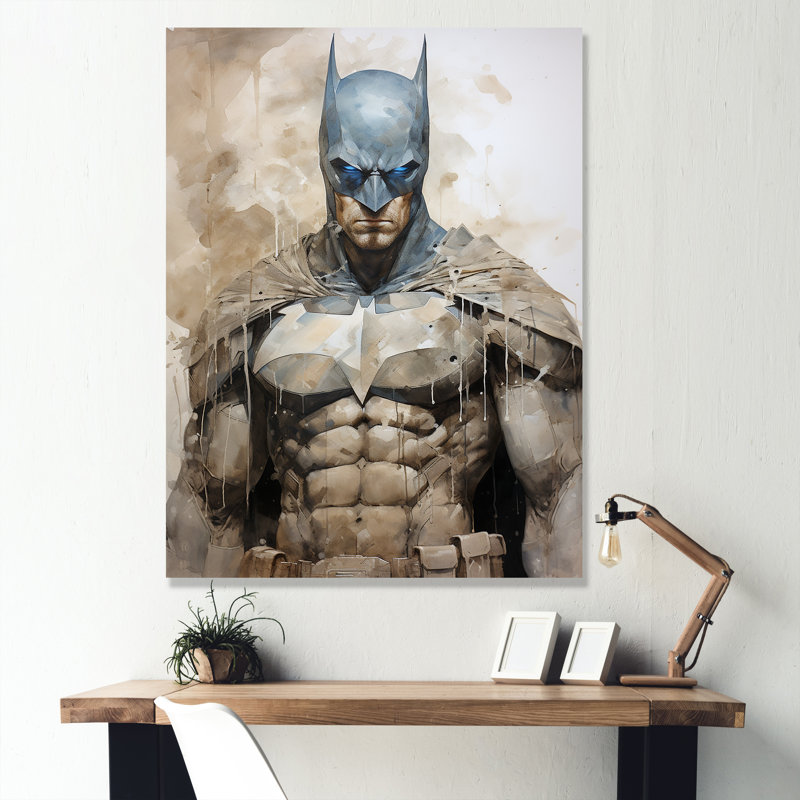 «Darkness Superheros IV», reproduction sur toile, Toile tendue, H 32 po x l 16 po x P 1 po