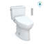Toilette allongée deux pièces TOTO® Drake® WASHLET® + deux pièces 1,28 GPF avec siège bidet S550e, coton blanc-127659062
